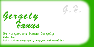 gergely hanus business card